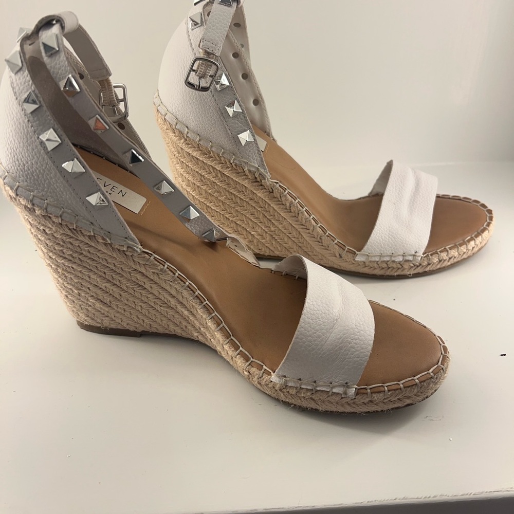White Wedge Sandals